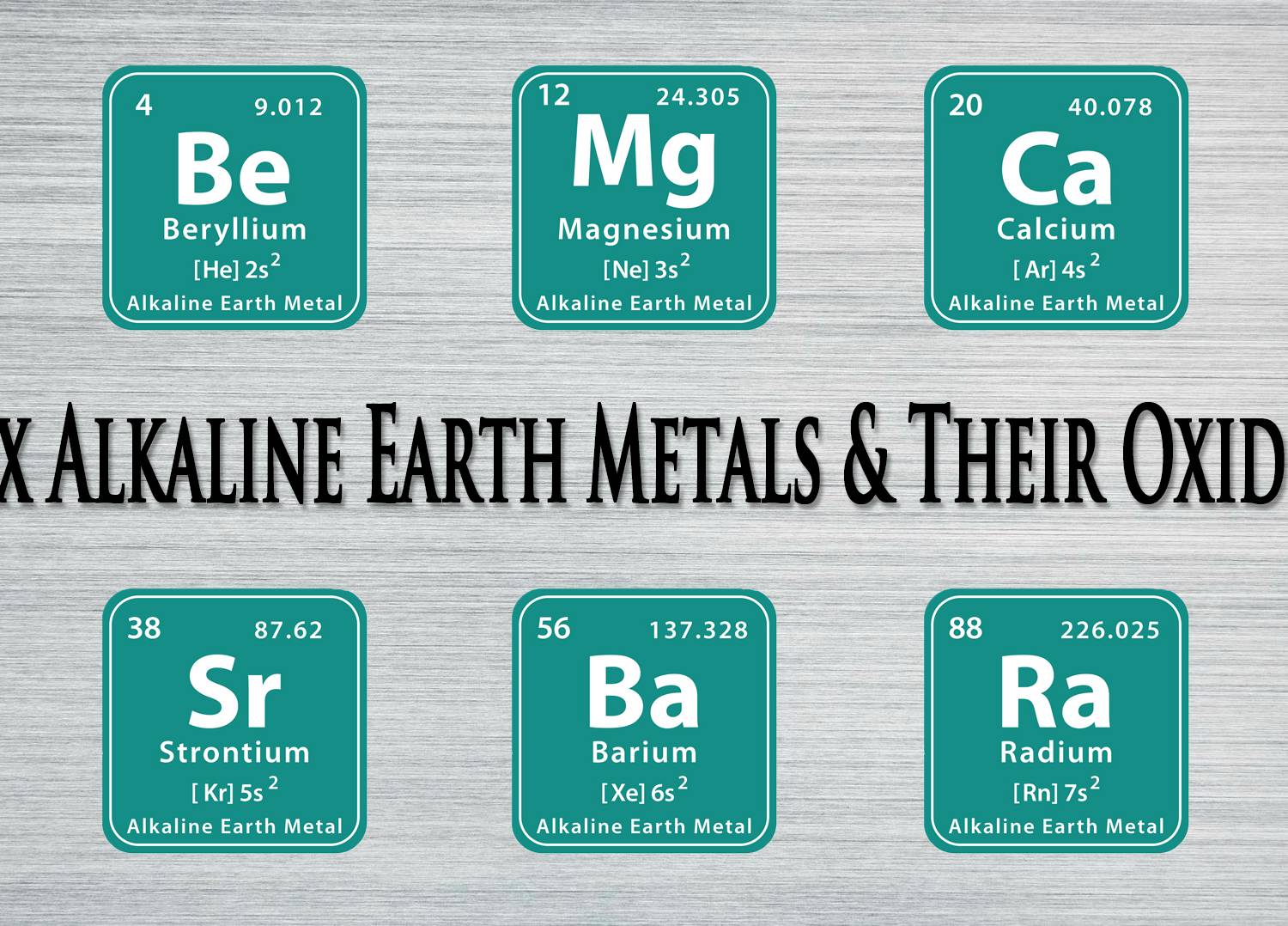 Six Alkaline Earth Metals And Their Oxides