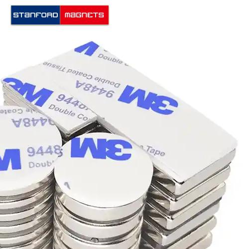SMON6137 3/4" x 3/8" x 1/16" Neodymium Adhesive Backed Block Magnet
