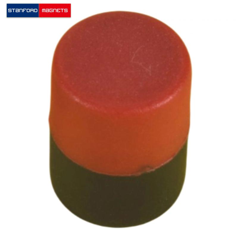 SMON6922 3/8 x 1/2 Inch Neodymium Rare Earth Plastic Coated Cylinder Magnet N42