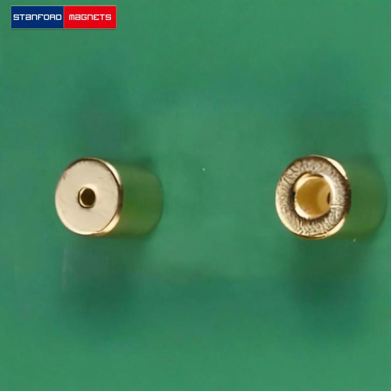 SMON6925 1/4 x 1/4 Inch Neodymium Rare Earth Gold Plated Magnetic Clasp N42 (1 Pair Pack)