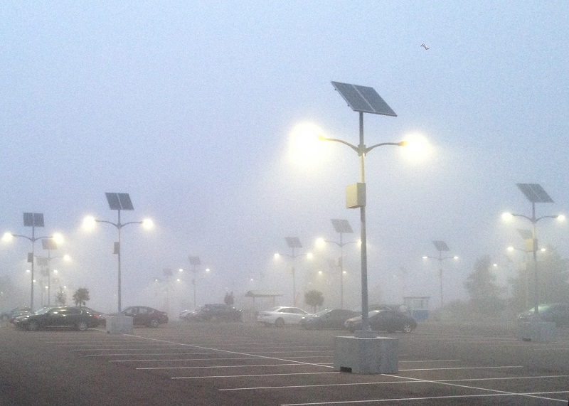 solar parking lot light safety