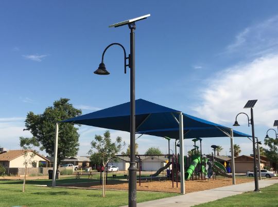 Solar park lighting - solar for municipality